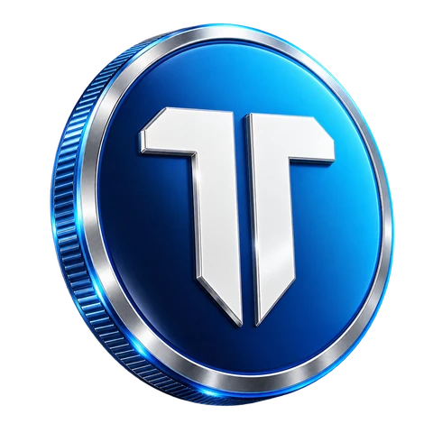 Blue TTP token with the TrendTrader Pro emblem